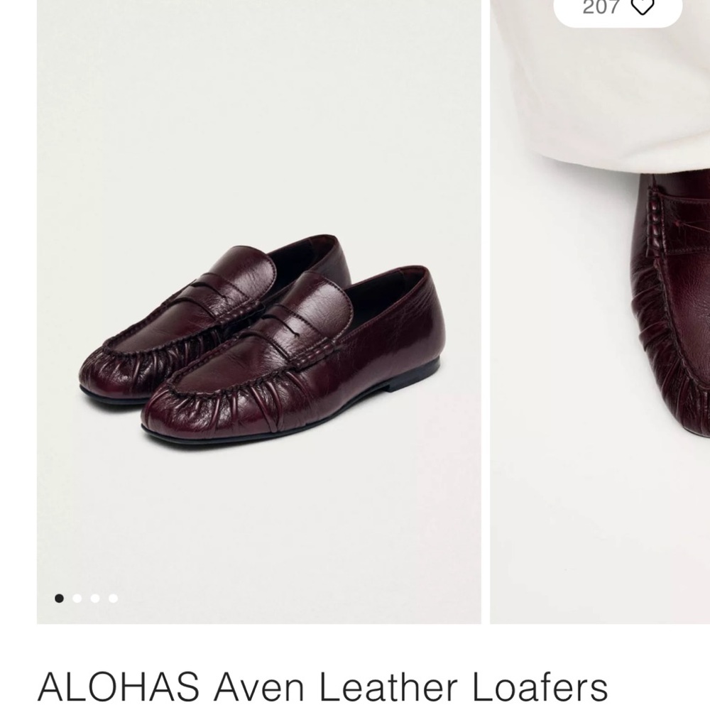 ALOHAS  Aven Rift Burgundy Leather Slip-On Loafers